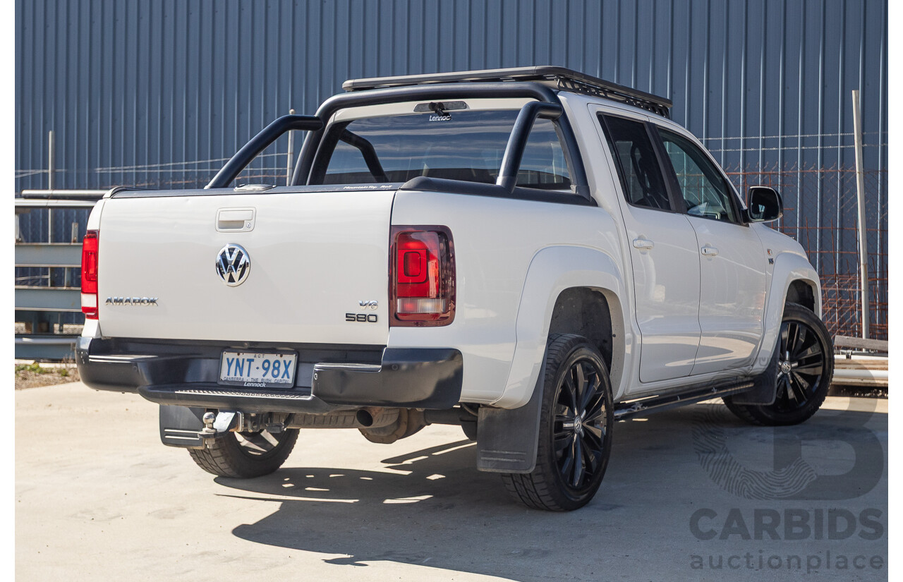 03/2020 Volkswagen Amarok TDI580 Highline Black 4Motion (4x4) 2H MY20 Dual Cab Utility Candy White Turbo Diesel 3.0L
