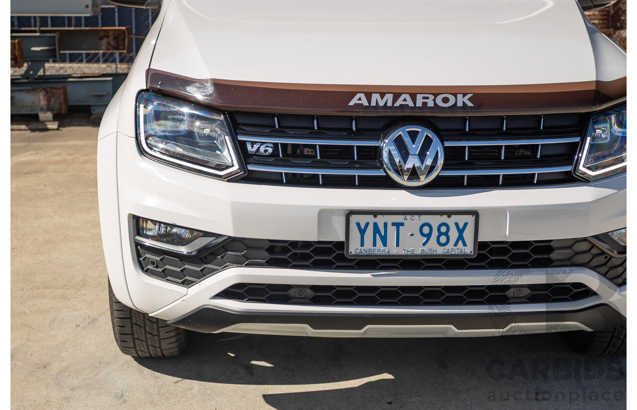 03/2020 Volkswagen Amarok TDI580 Highline Black 4Motion (4x4) 2H MY20 Dual Cab Utility Candy White Turbo Diesel 3.0L