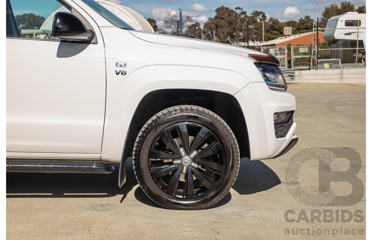03/2020 Volkswagen Amarok TDI580 Highline Black 4Motion (4x4) 2H MY20 Dual Cab Utility Candy White Turbo Diesel 3.0L