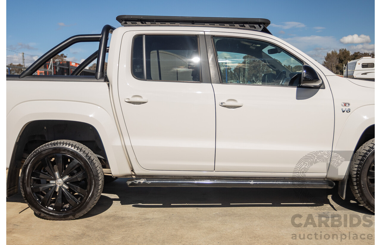 03/2020 Volkswagen Amarok TDI580 Highline Black 4Motion (4x4) 2H MY20 Dual Cab Utility Candy White Turbo Diesel 3.0L