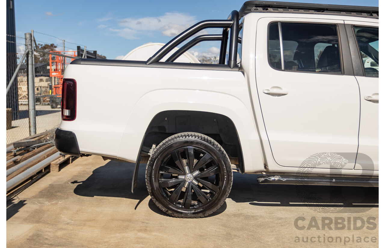 03/2020 Volkswagen Amarok TDI580 Highline Black 4Motion (4x4) 2H MY20 Dual Cab Utility Candy White Turbo Diesel 3.0L