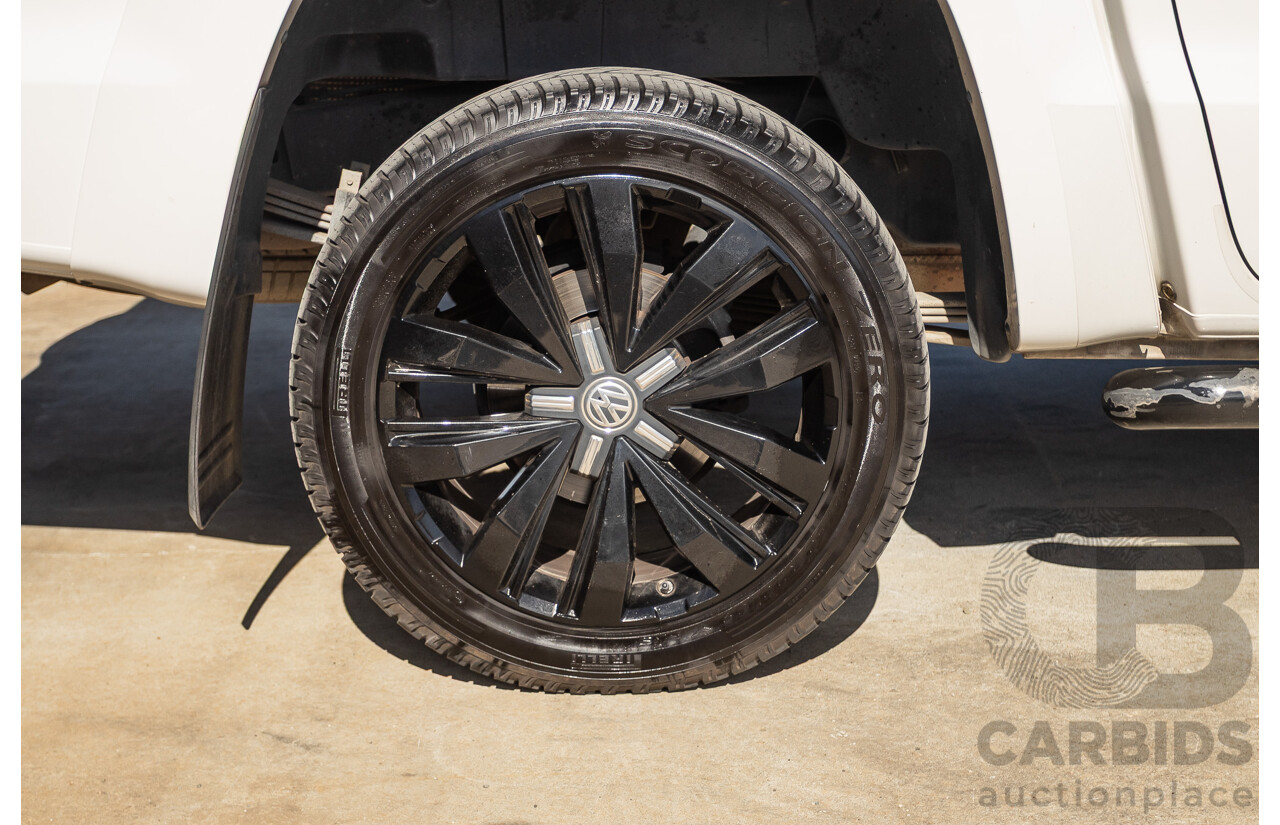 03/2020 Volkswagen Amarok TDI580 Highline Black 4Motion (4x4) 2H MY20 Dual Cab Utility Candy White Turbo Diesel 3.0L