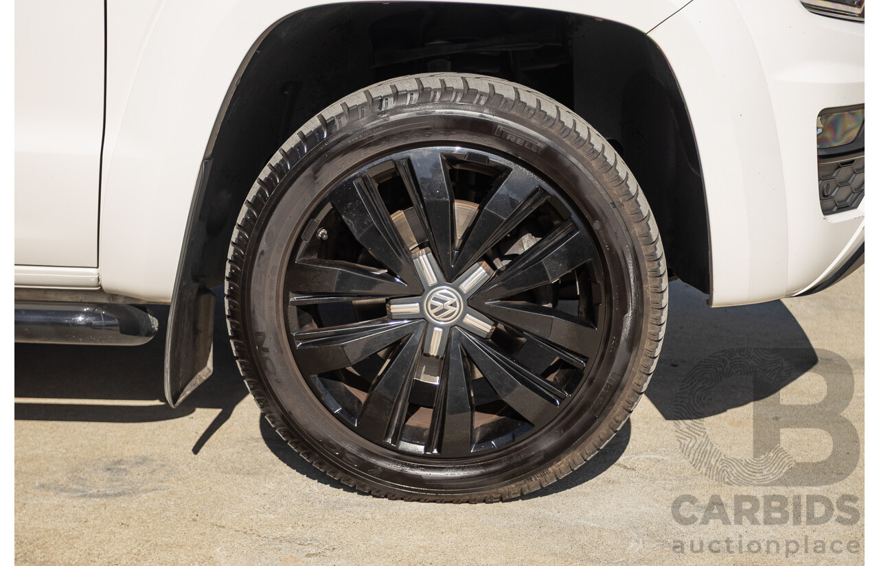 03/2020 Volkswagen Amarok TDI580 Highline Black 4Motion (4x4) 2H MY20 Dual Cab Utility Candy White Turbo Diesel 3.0L