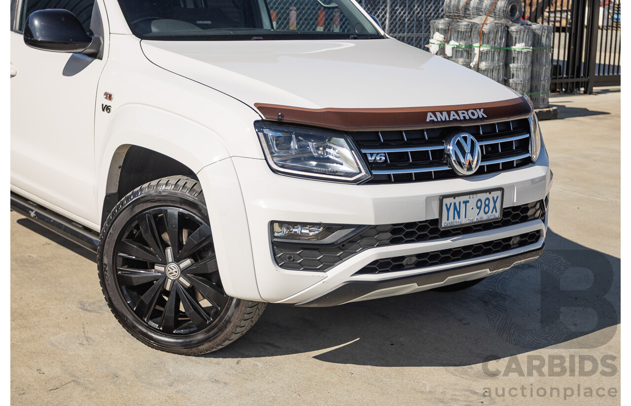 03/2020 Volkswagen Amarok TDI580 Highline Black 4Motion (4x4) 2H MY20 Dual Cab Utility Candy White Turbo Diesel 3.0L