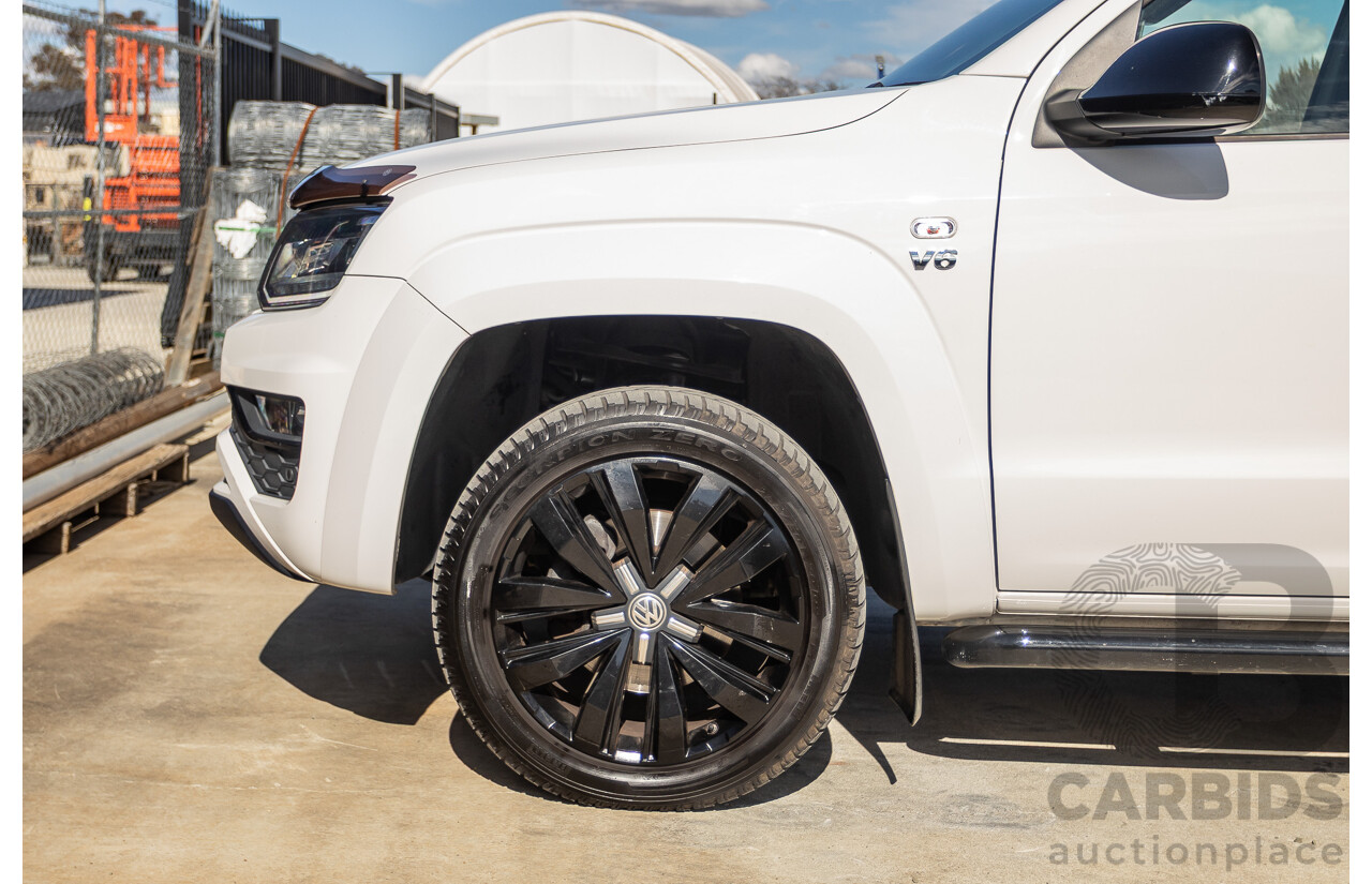 03/2020 Volkswagen Amarok TDI580 Highline Black 4Motion (4x4) 2H MY20 Dual Cab Utility Candy White Turbo Diesel 3.0L