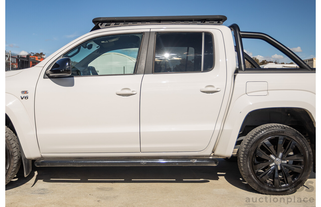 03/2020 Volkswagen Amarok TDI580 Highline Black 4Motion (4x4) 2H MY20 Dual Cab Utility Candy White Turbo Diesel 3.0L