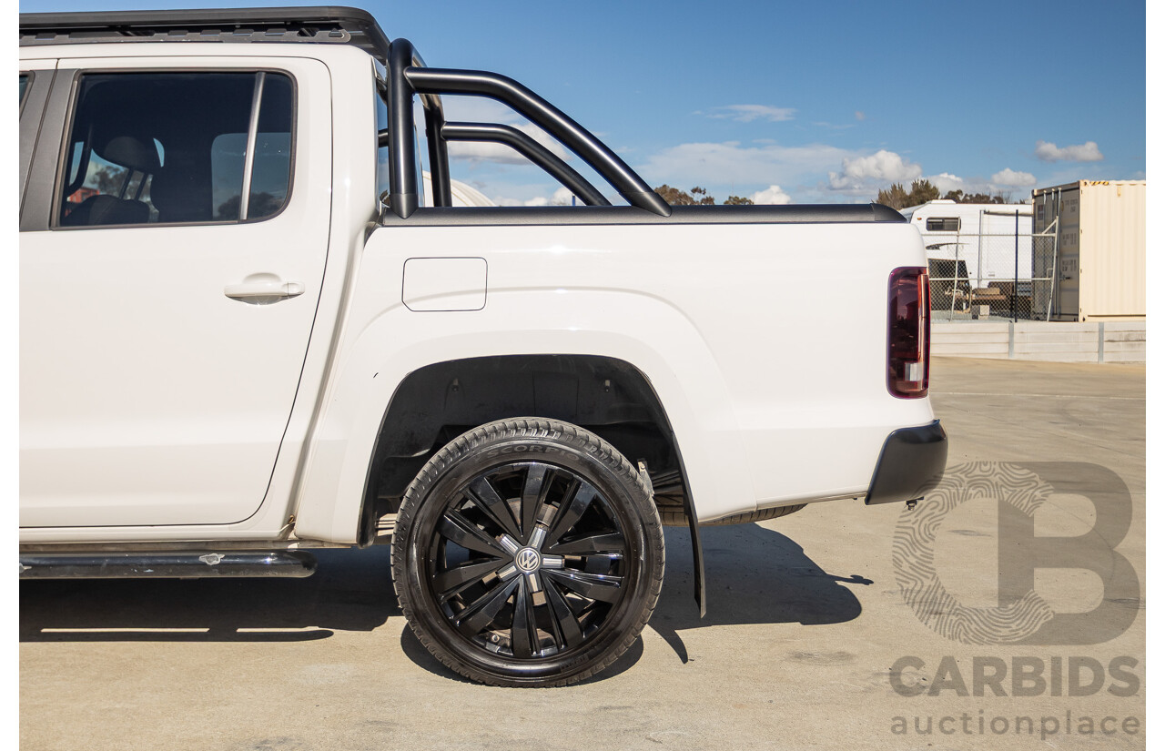 03/2020 Volkswagen Amarok TDI580 Highline Black 4Motion (4x4) 2H MY20 Dual Cab Utility Candy White Turbo Diesel 3.0L