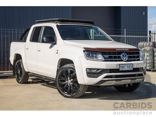 03/2020 Volkswagen Amarok TDI580 Highline Black 4Motion (4x4) 2H MY20 Dual Cab Utility Candy White Turbo Diesel 3.0L