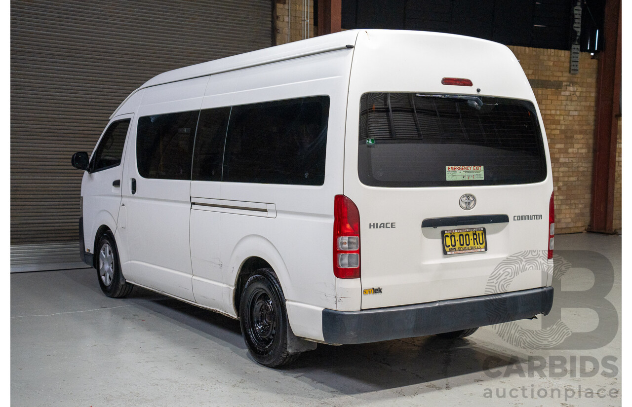 12/2017 Toyota Hiace COMMUTER (RWD) KDH223R MY16 Bus White 3.0L 12 Seats