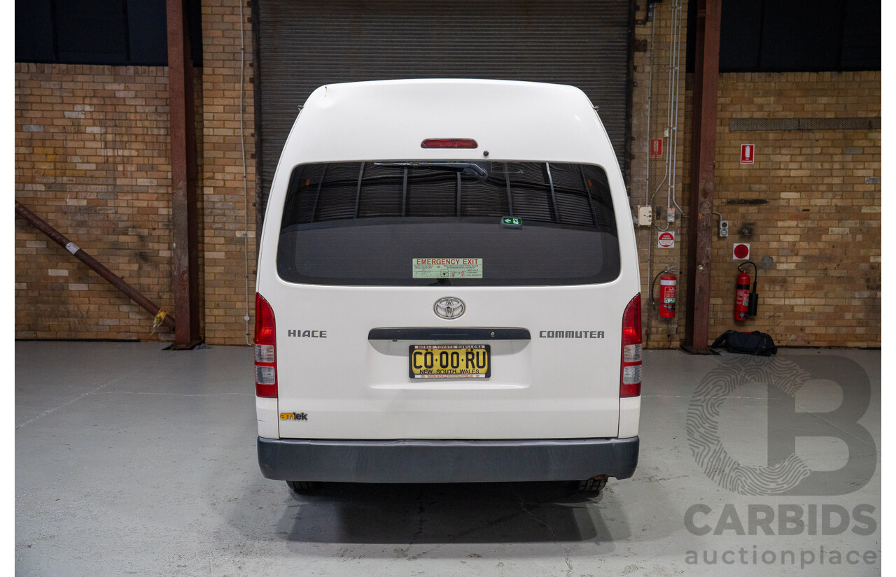 12/2017 Toyota Hiace COMMUTER (RWD) KDH223R MY16 Bus White 3.0L 12 Seats