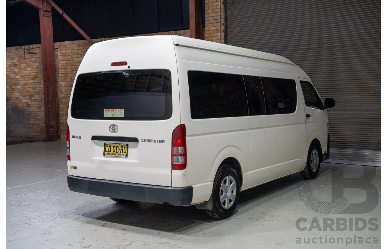 12/2017 Toyota Hiace COMMUTER (RWD) KDH223R MY16 Bus White 3.0L 12 Seats