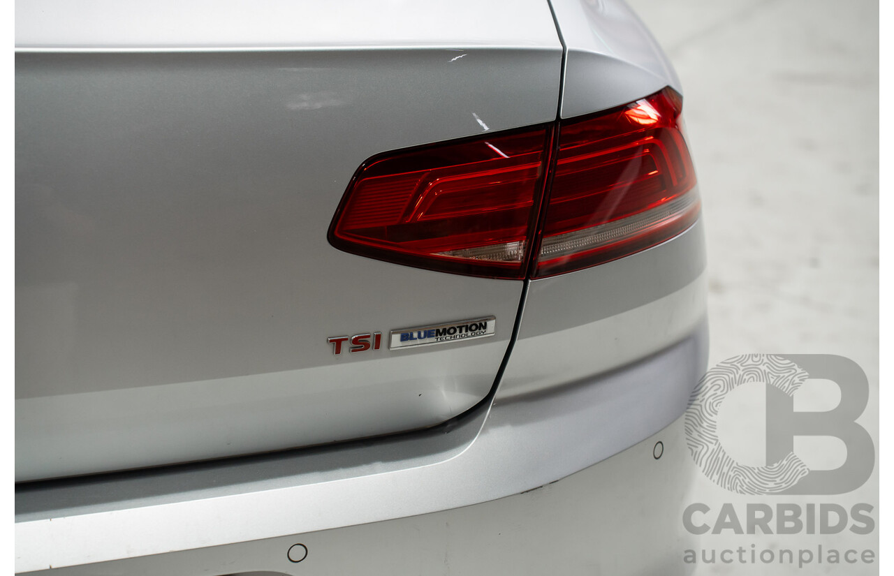 10/2016 Volkswagen Passat 132 TSI Comfortline 3C MY17 4d Sedan Silver Turbo 1.8L