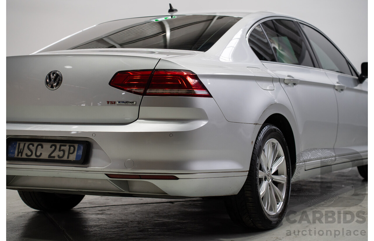 10/2016 Volkswagen Passat 132 TSI Comfortline 3C MY17 4d Sedan Silver Turbo 1.8L