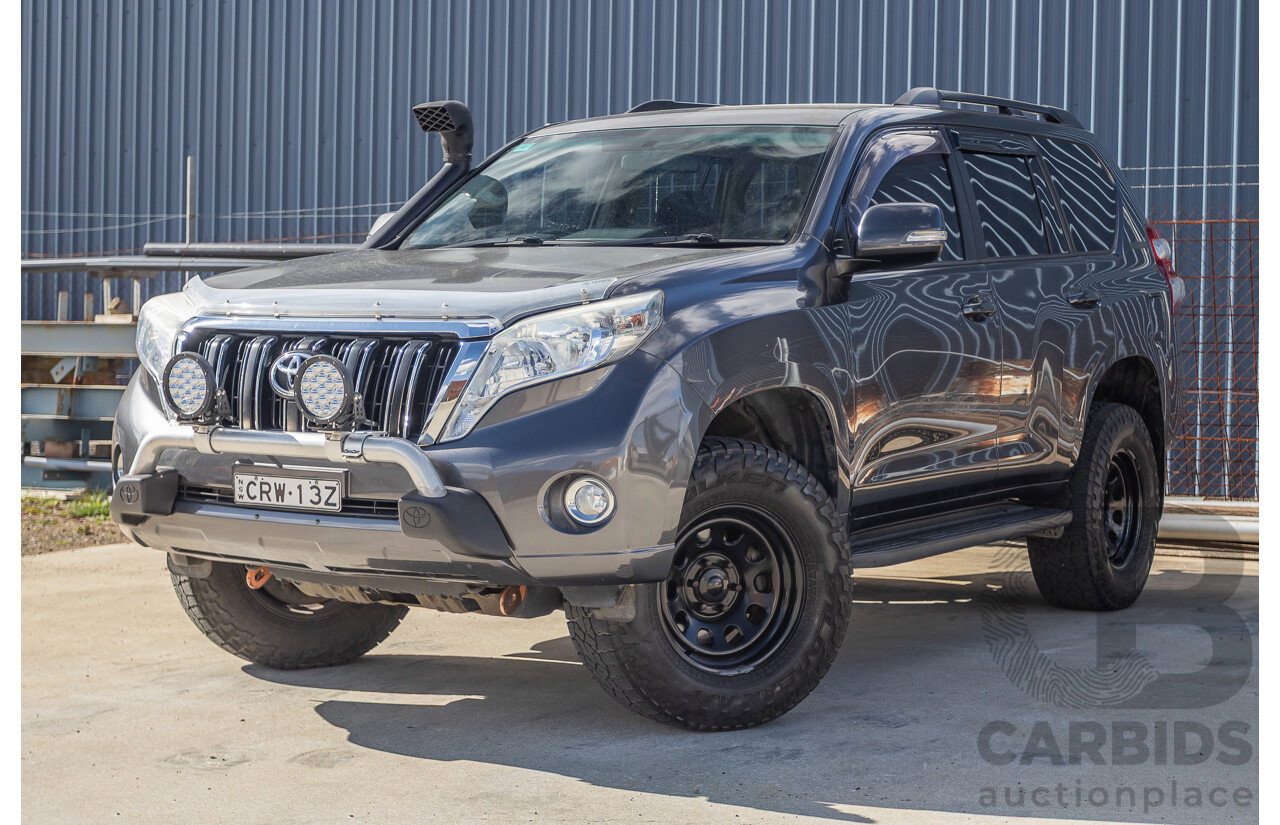 11/2013 Toyota Landcruiser Prado GXL (4x4) KDJ150R MY14 4d Wagon Graphite Grey Metallic Turbo Diesel 3.0L - 7 Seater