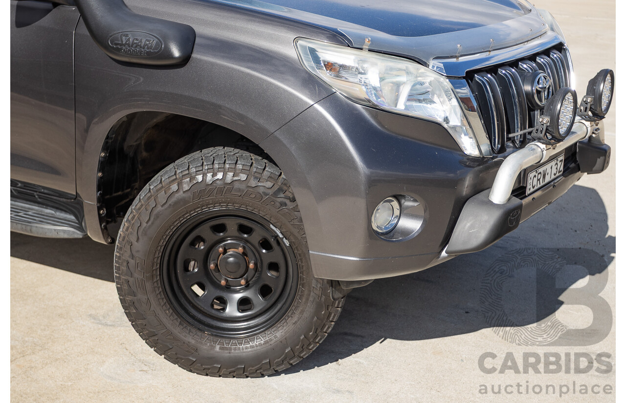 11/2013 Toyota Landcruiser Prado GXL (4x4) KDJ150R MY14 4d Wagon Graphite Grey Metallic Turbo Diesel 3.0L - 7 Seater