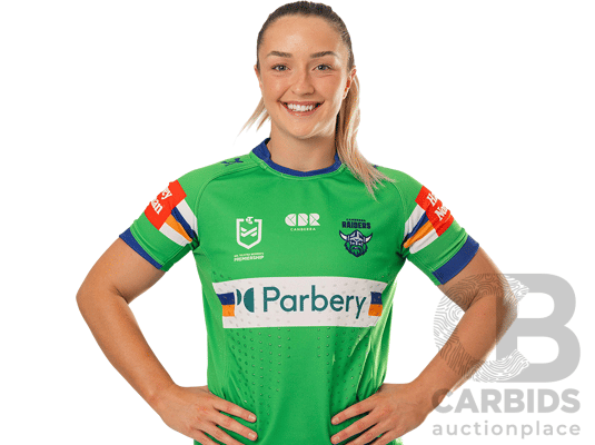 12. Charlotte Basham - Match Worn and Signed NRLW Canberra Raiders 2026 Indigenous Round Jersey - Round 7 v Knights - Proceeds towards the Raiders Foundation