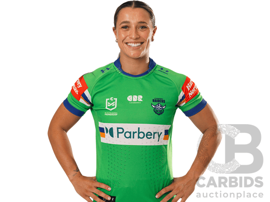 6. Krystal Blackwell - Match Worn and Signed NRLW Canberra Raiders 2026 Indigenous Round Jersey - Round 7 v Knights - Proceeds towards the Raiders Foundation