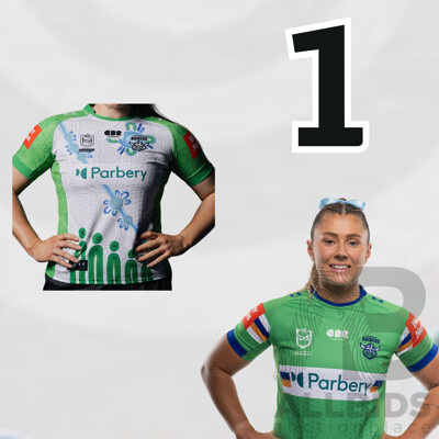1. Sheriden Gallagher - Match Worn and Signed NRLW Canberra Raiders 2026 Indigenous Round Jersey - Round 7 v Knights - Proceeds towards the Raiders Foundation
