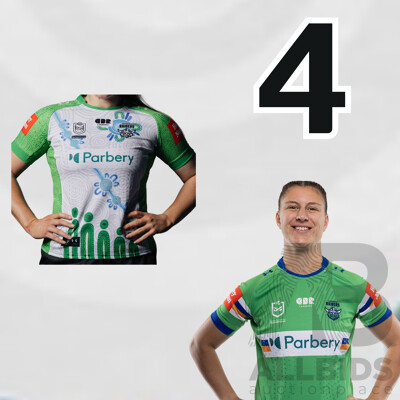 4. Isabella Waterman - Match Worn and Signed NRLW Canberra Raiders 2026 Indigenous Round Jersey - Round 7 v Knights - Proceeds towards the Raiders Foundation