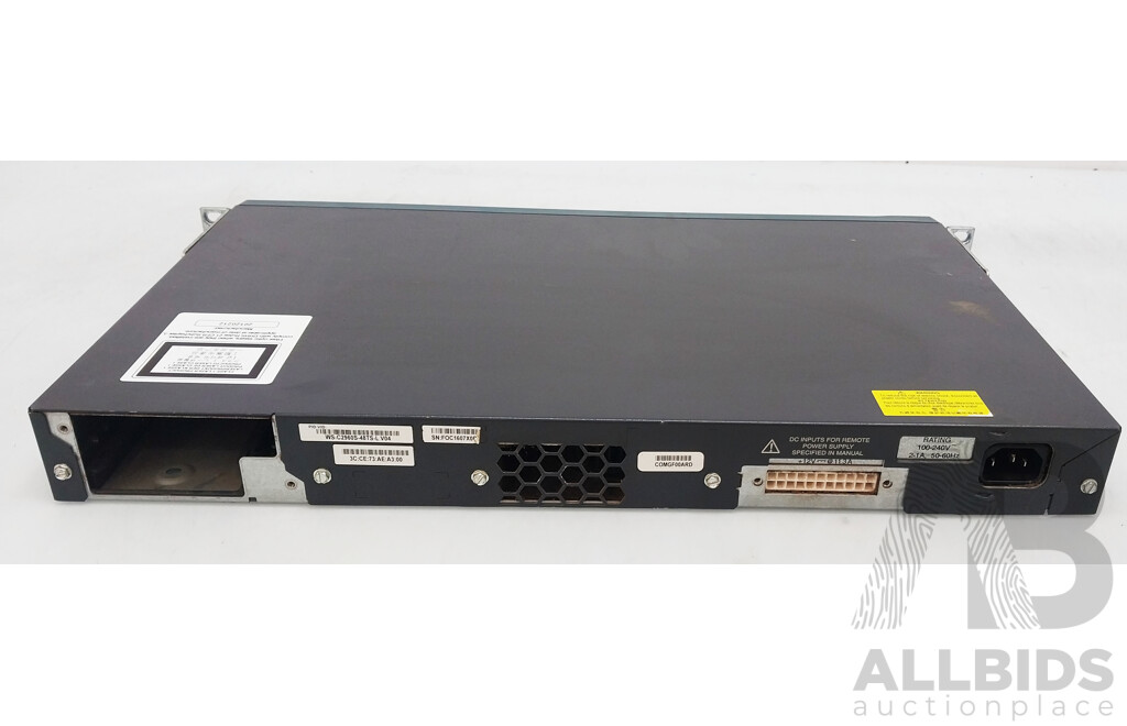 Cisco (WS-C2960S-48TS-L) Catalyst 2960-S Series 10G 24-Port Gigabit Ethernet Switch