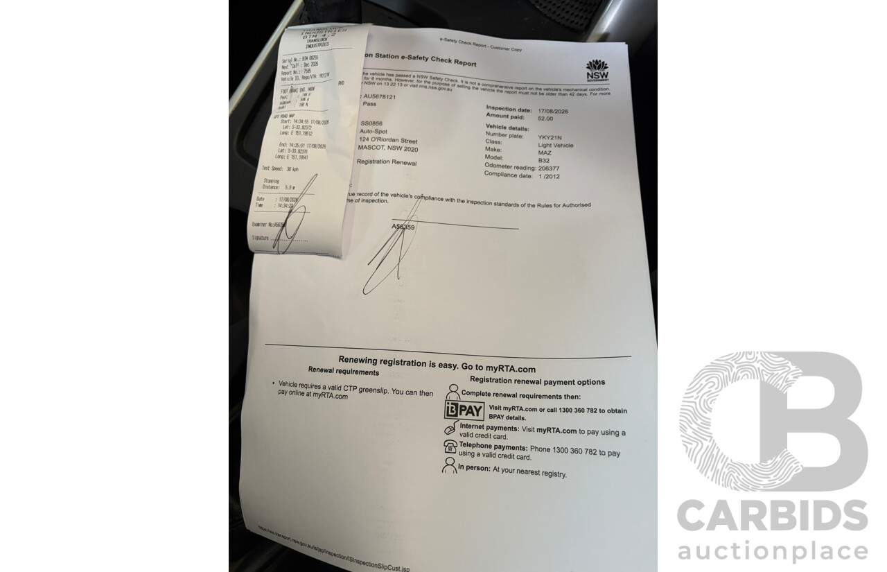 01/2012 Mazda Bt-50 GT (4x4) Dual Cab Utility White 3.2L