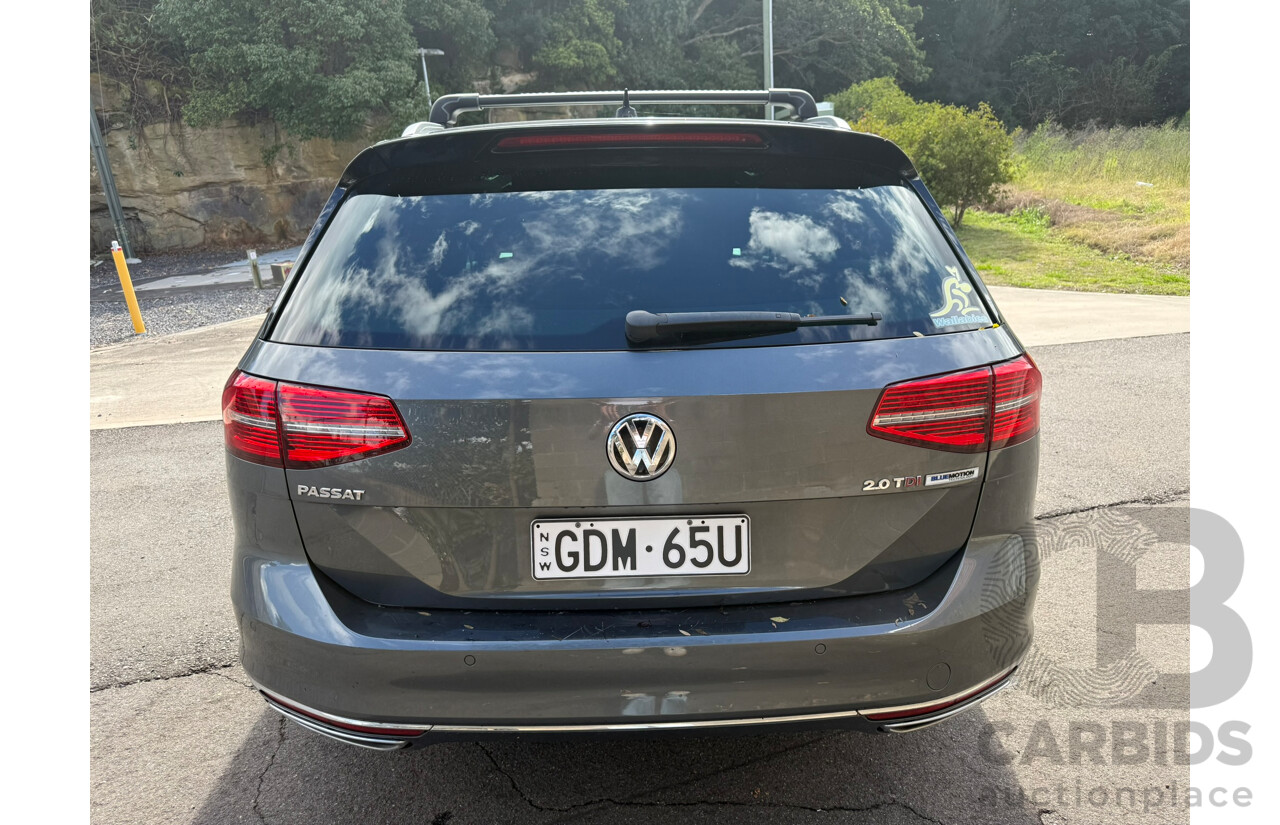 11/2015 Volkswagen Passat 140 TDI HIGHLINE FWD 3C MY16 4D Wagon Grey Turbo Diesel 2.0L