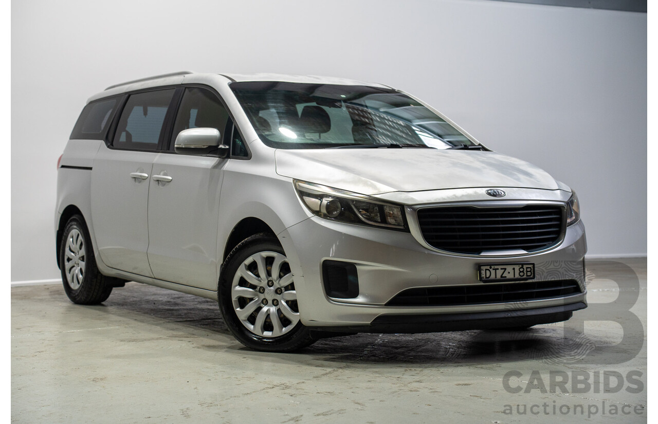 01/2017 Kia Carnival S (FWD) YP MY17 4d Wagon Silver 3.3L