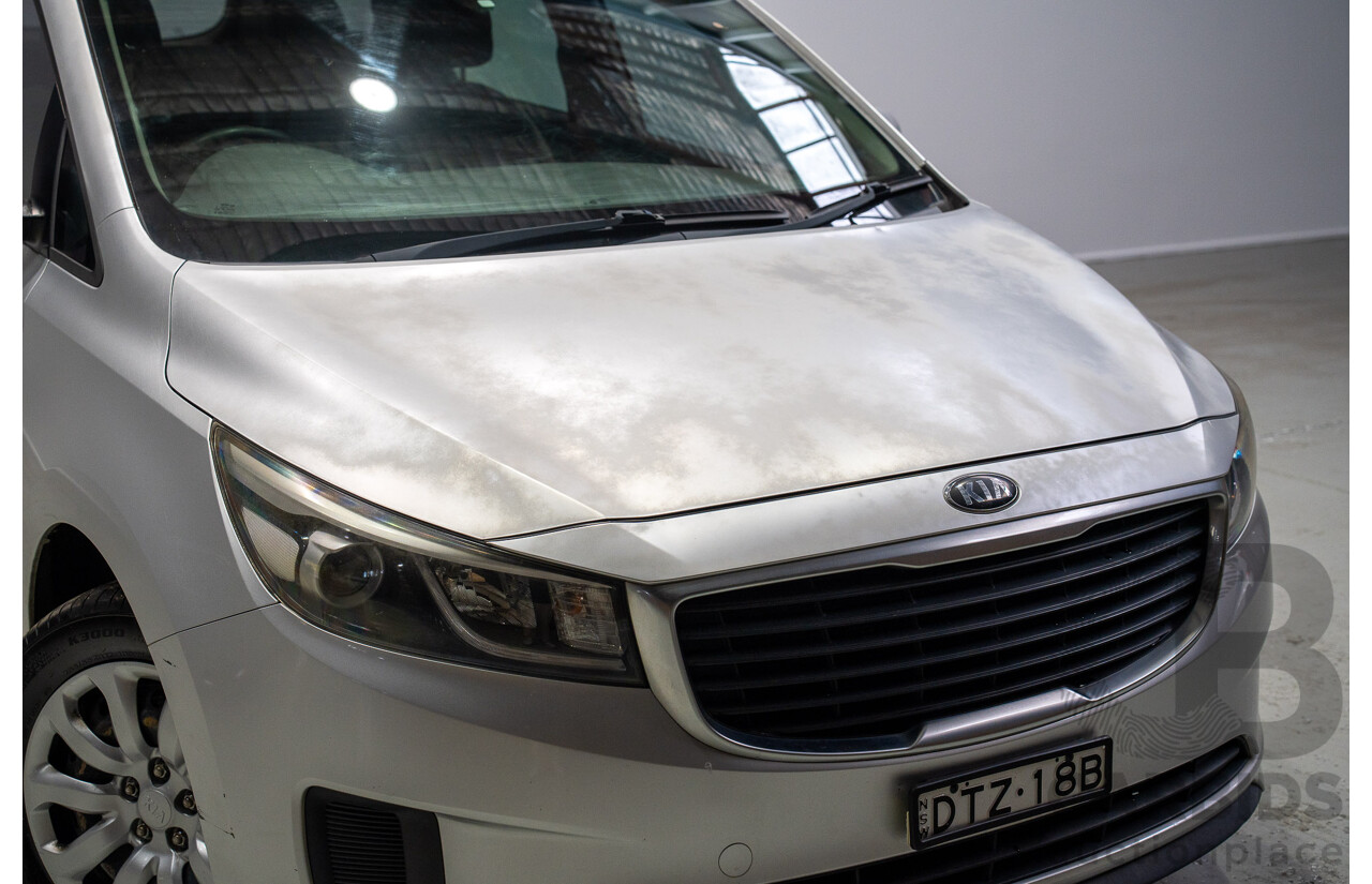 01/2017 Kia Carnival S (FWD) YP MY17 4d Wagon Silver 3.3L