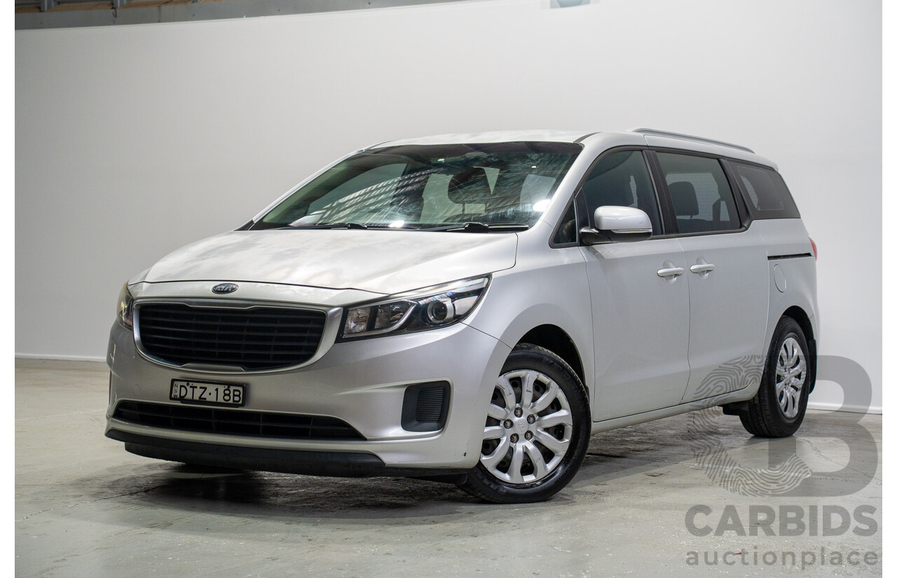 01/2017 Kia Carnival S (FWD) YP MY17 4d Wagon Silver 3.3L