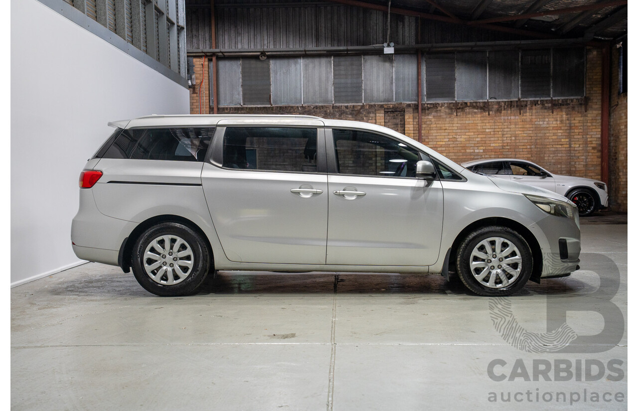 01/2017 Kia Carnival S (FWD) YP MY17 4d Wagon Silver 3.3L