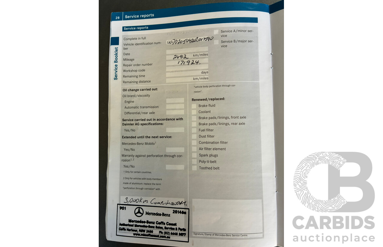 10/2014 Mercedes-Benz C200 205 4d Sedan Silver Turbo 2.0L