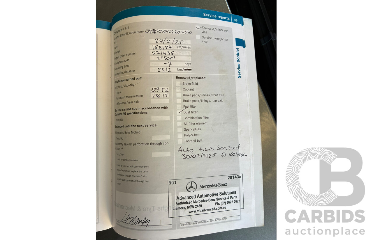 10/2014 Mercedes-Benz C200 205 4d Sedan Silver Turbo 2.0L