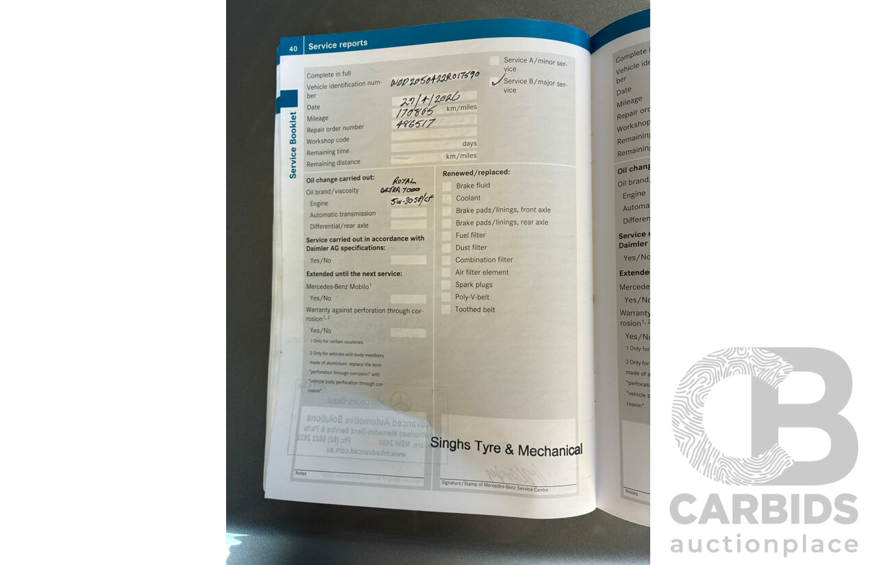 10/2014 Mercedes-Benz C200 205 4d Sedan Silver Turbo 2.0L
