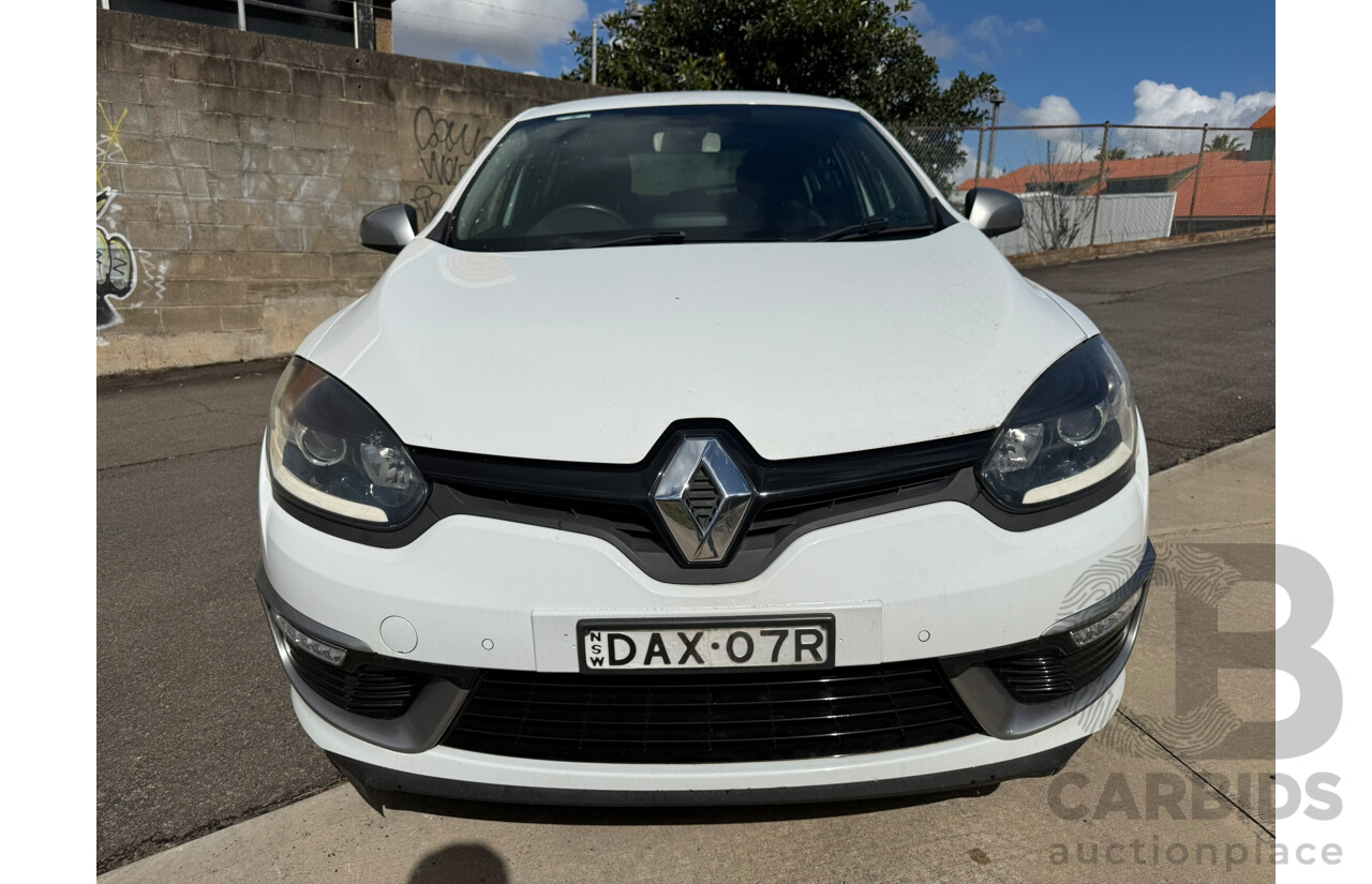 04/2015 Renault Megane GT-LINE PREMIUM FWD B95 MY14 5D Hatchback White Turbo Diesel 1.5L