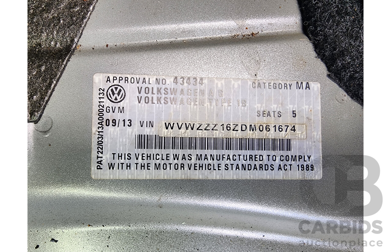 09/2013 Volkswagen Jetta 118 TSI 1KM MY13.5 4d Sedan Silver 1.4L