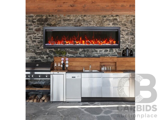 Amantii Symmetry 60 Bespoke Electric Fireplace (Sym-60) (15 5/8” × 60 1/4” × 5 1/2”)