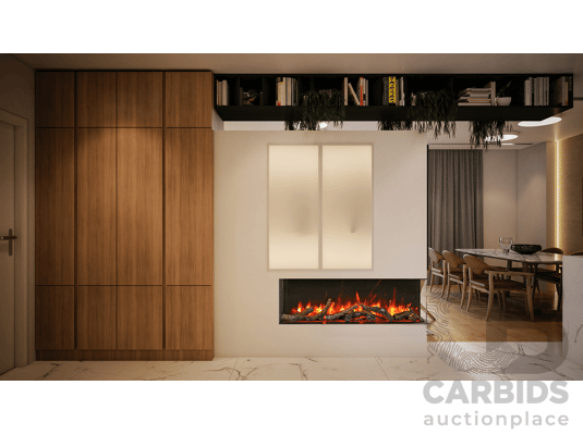 Amantii BI-60-SLIM 60-Inches Panorama Slim Electric Fireplace (BI-60-SLIM) (176.7cm X 21.8cm X 64cm)