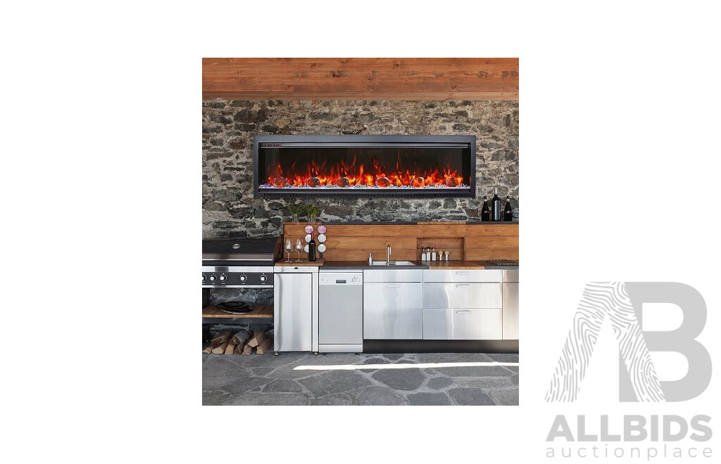 AMANTII SYMMETRY 60 BESPOKE ELECTRIC FIREPLACE (SYM-60) (15 5/8” × 60 1/4” × 5 1/2”)