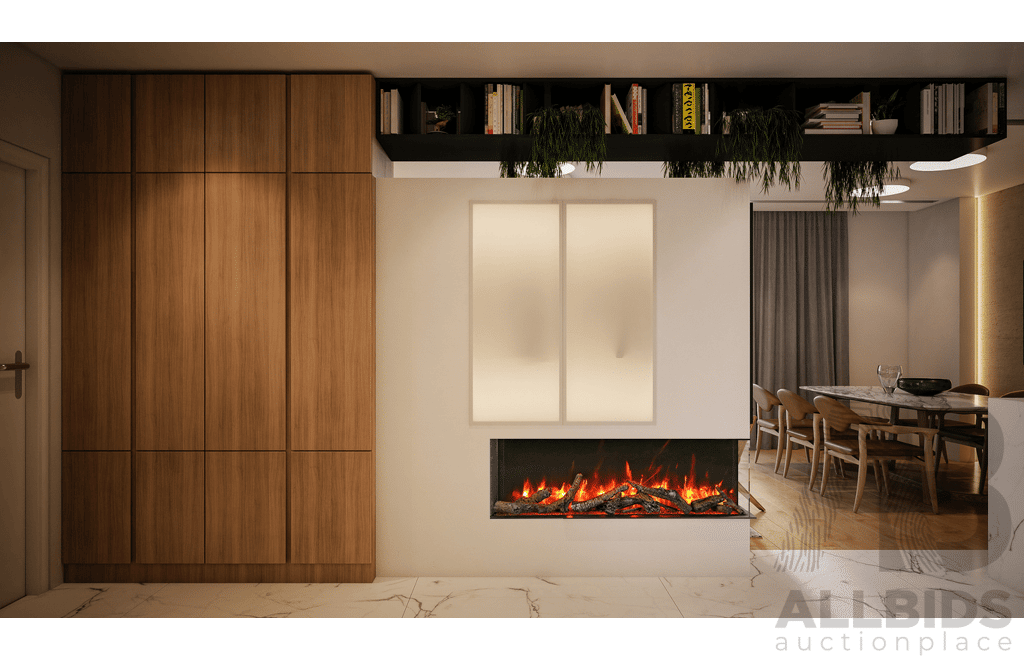 Amantii BI-60-SLIM 60-Inches Panorama Slim Electric Fireplace (BI-60-SLIM) (176.7cm X 21.8cm X 64cm)
