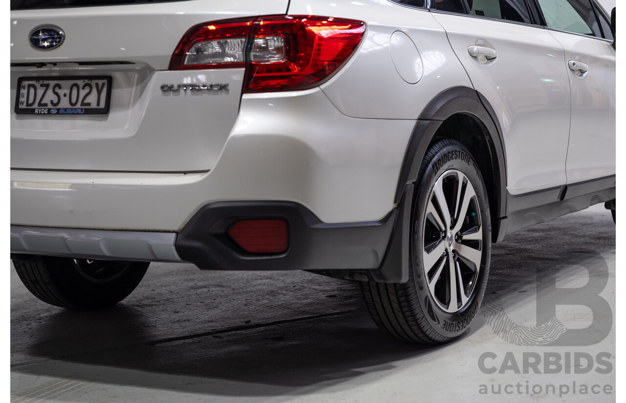10/2018 Subaru Outback 2.5i Premium (AWD) MY18 4d Wagon White 2.5L