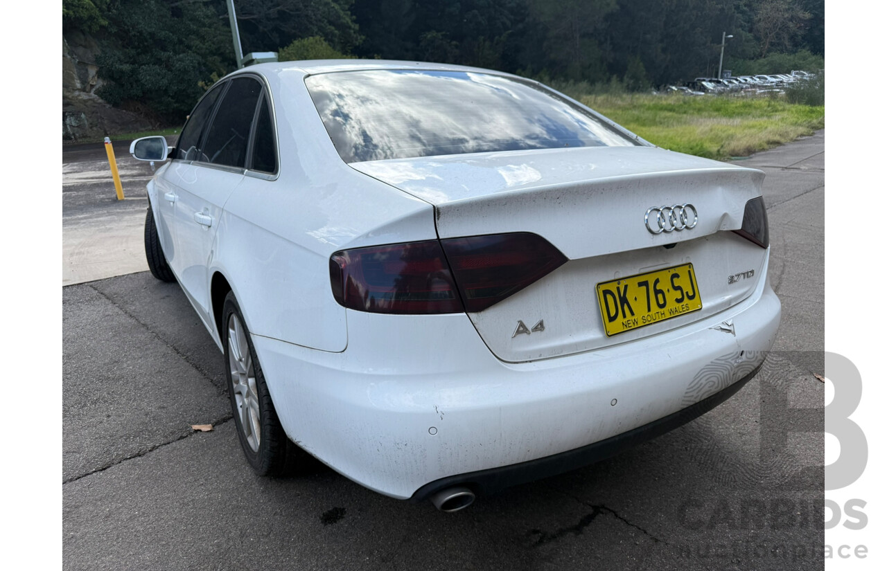 01/2011 Audi A4 2.7 TDI FWD B8 (8K) MY11 4D Sedan White Turbo Diesel 2.7L
