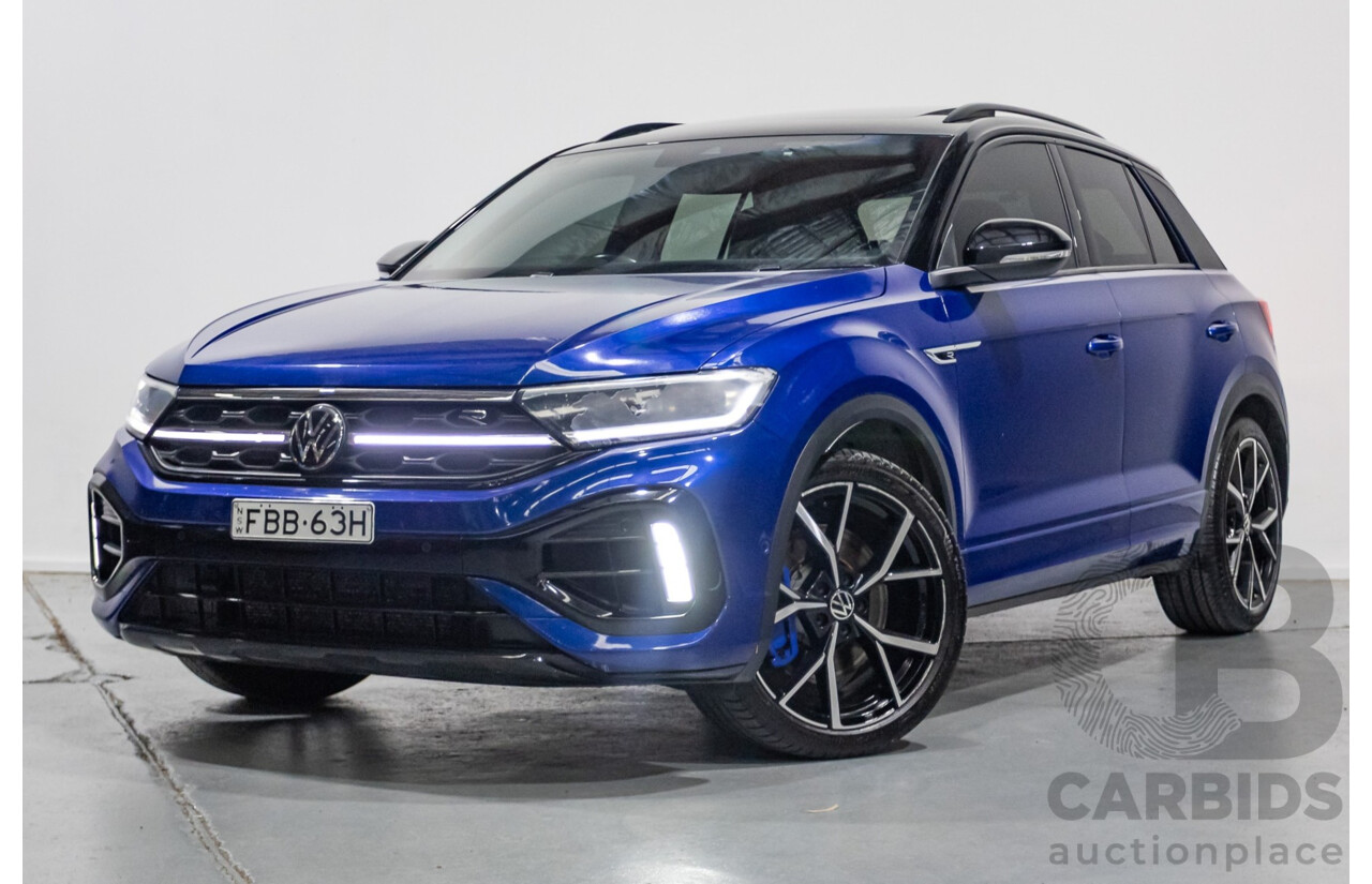 6/2023 Volkswagen T-Roc R (AWD) D1 MY23 4d Wagon Lapiz Blue Metallic Turbo 2.0L
