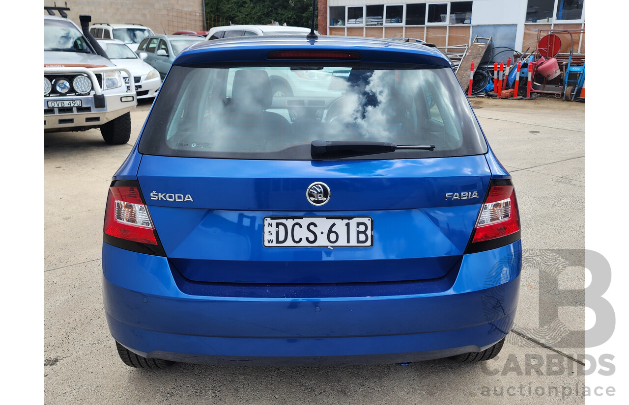 08/2015 Skoda Fabia 81 TSI NJ 5d Hatchback Blue 1.2L