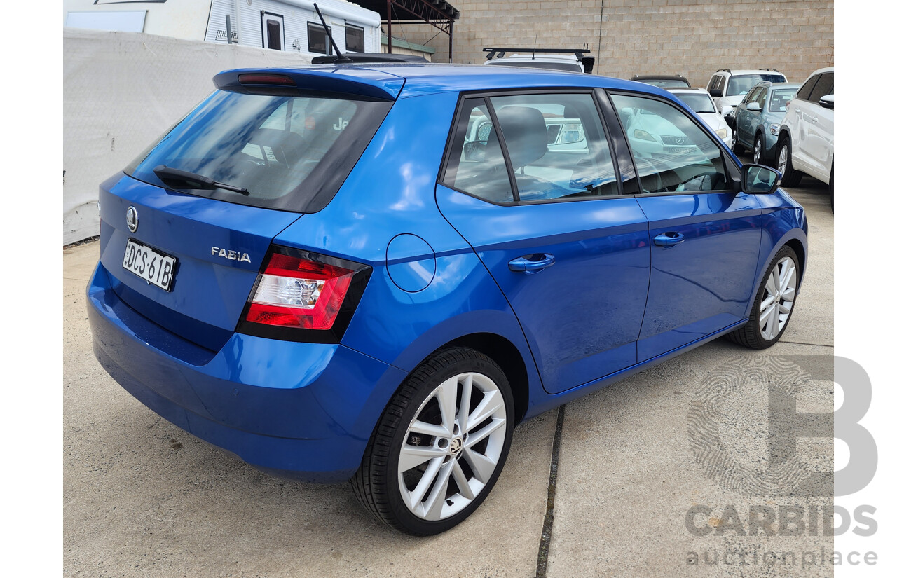 08/2015 Skoda Fabia 81 TSI NJ 5d Hatchback Blue 1.2L