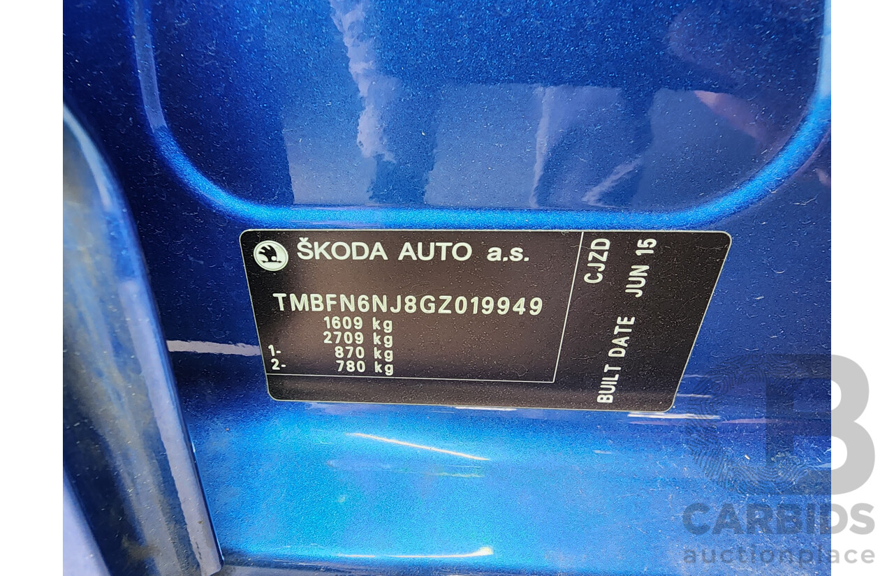 08/2015 Skoda Fabia 81 TSI NJ 5d Hatchback Blue 1.2L