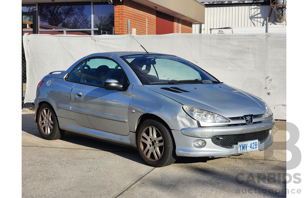 01/2007 Peugeot 206 CC 2d Cabriolet Silver 1.6L