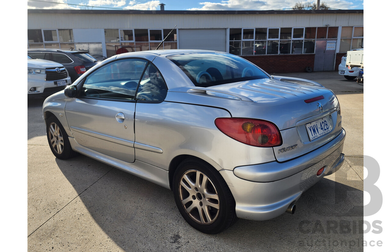 01/2007 Peugeot 206 CC 2d Cabriolet Silver 1.6L