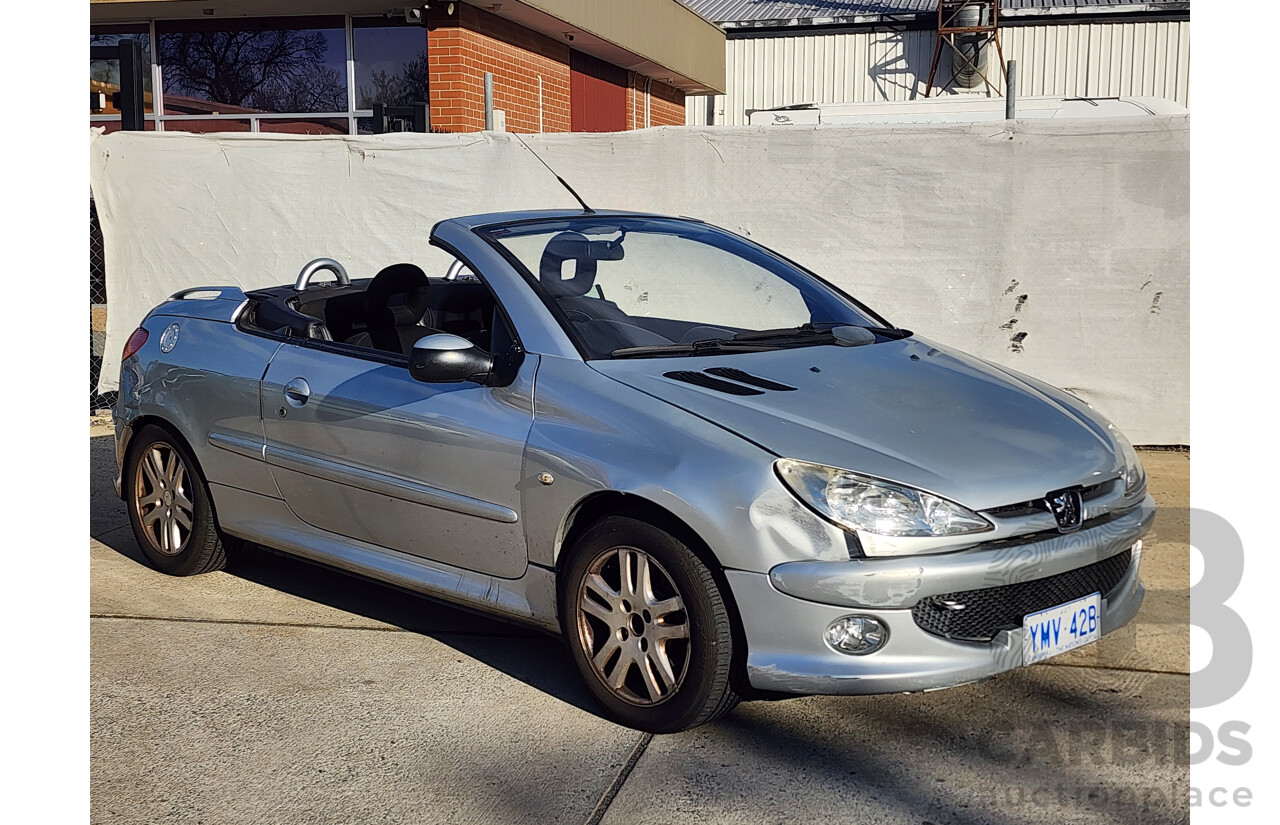01/2007 Peugeot 206 CC 2d Cabriolet Silver 1.6L