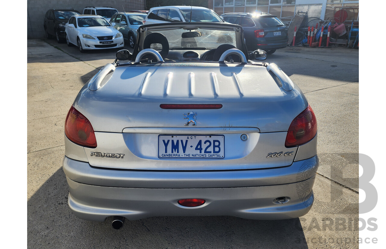 01/2007 Peugeot 206 CC  2d Cabriolet Silver 1.6L