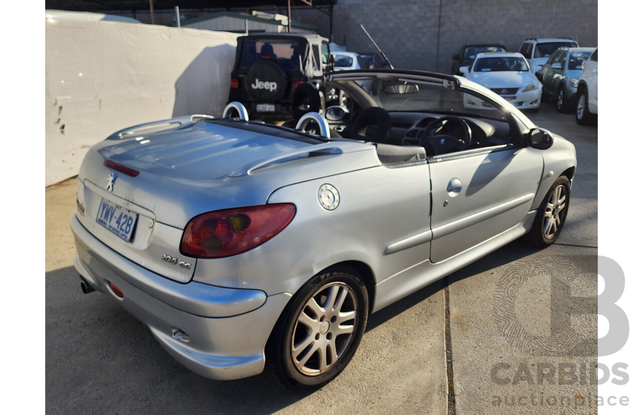 01/2007 Peugeot 206 CC  2d Cabriolet Silver 1.6L